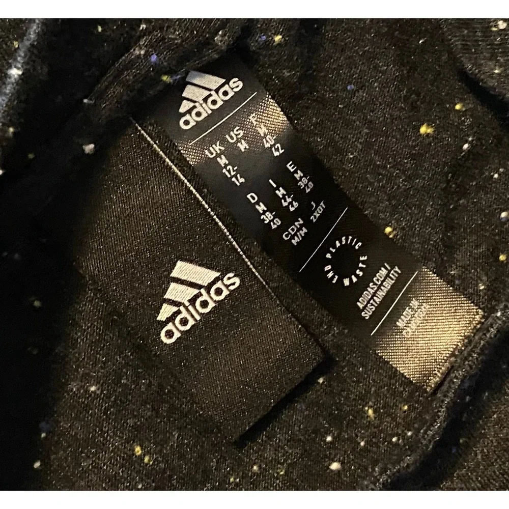 Adidas Womens Space Dye Speckled Sleeveless Training Tank Top Grey Size M